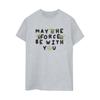 Star Wars Womens/Ladies The Mandalorian Grogu May The Force Be With You Cotton Boyfriend T-Shirt