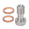 7 16in‑24 Banjo Bolt with 1.5mm Restrictor Stainless Steel for Brake Lines Clutch Lines Turbo Oil Feed