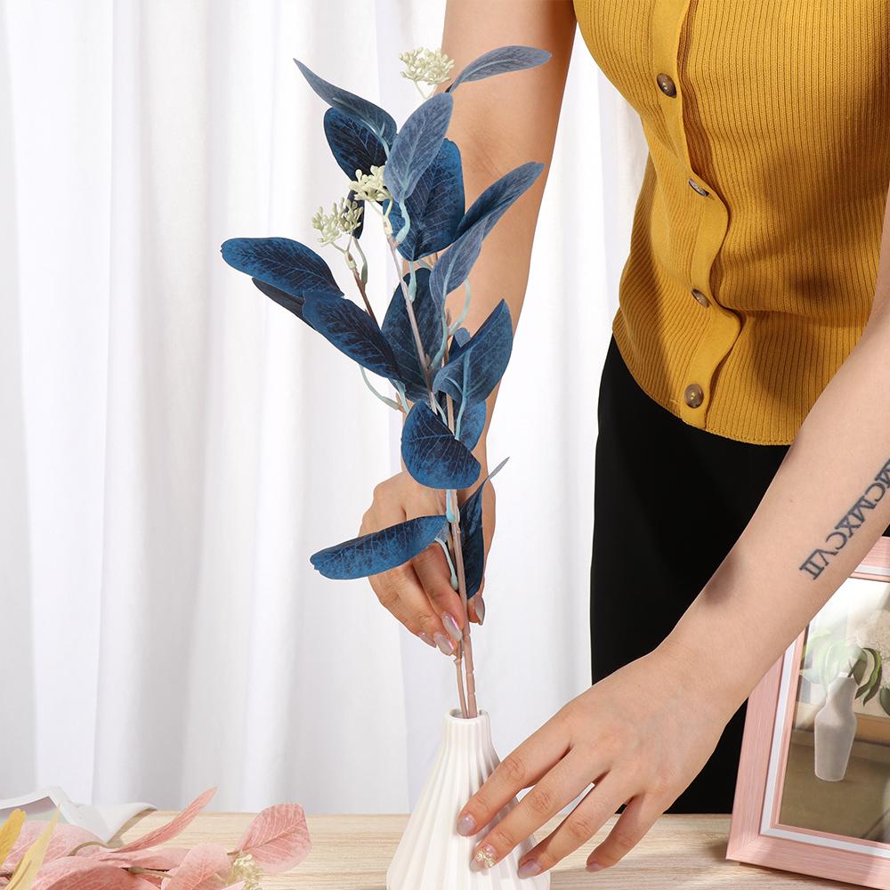 Prop Bridal Bouquet Leaves With Fruits Simulation Plants Branches Artificial Eucalyptus Stems