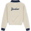 New MLB New York Yankees Sweatshirt Unisex Cream 3FMTV1244-50CRD