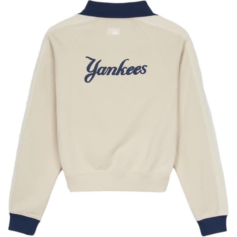 New MLB New York Yankees Sweatshirt Unisex Cream 3FMTV1244-50CRD