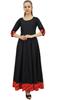 Black Anarkali Kurti Long Flared Cotton Kurta Indian Ethnic With