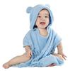 Baby Hooded Bath Kids After Bath [SLINX] Towel, Towel, Bathrobe, Loungewear, Cape, Bathrobe, Bear, Crown, Soft, Fluffy, (Blue, 7080)