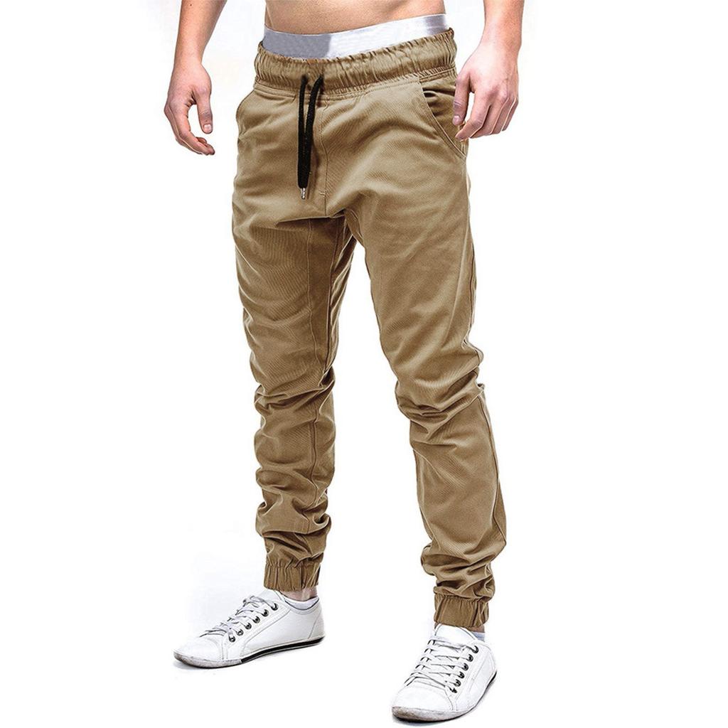 Мужские спортивные штаны, повседневные эластичные спортивные штаны, спортивные однотонные мешковатые брюки с карманами