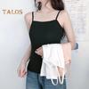 Summer Sling Vest Square Collar Sleeveless Solid Color Camisole Slim Fit Tank Top Women Lightweight Camisole Streetwear