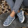 Plus Size Sneakers Women Casual Flat Canvas Shoes Denim Shoes Flat Canvas Tennis Shoes