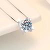 2023 Trendy S925 Sterling Silver Real 0.5-2ct Moissanite Pendant Necklace for Women Diamond Chain Necklaces Fine Jewelry