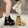 Classic Thick Soled Sandals, Women's New Hollow Thick Heel Sandals, High Top High Heels, Summer Casual Versatile Sandals