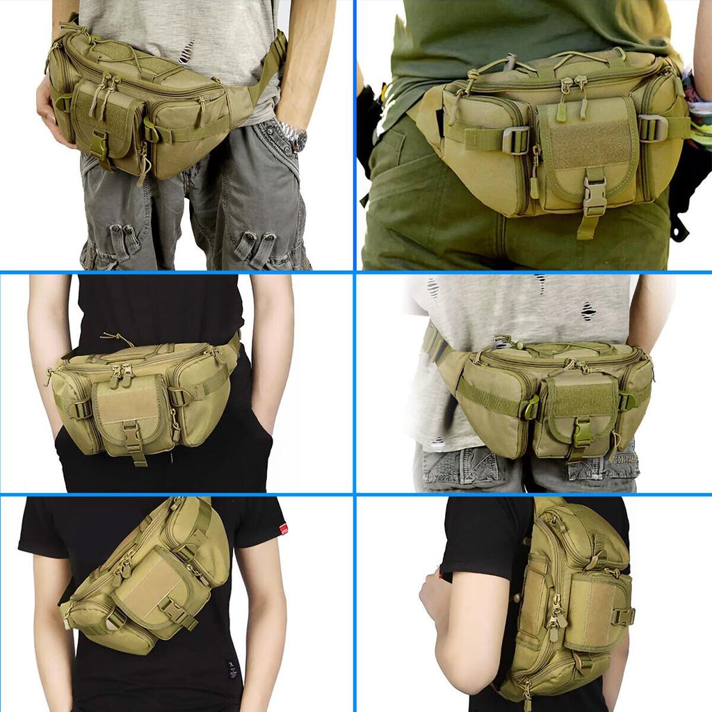 Outdoor Utility Tactical Waist Fanny Pack Pouch Military Camping Hiking Belt Bag