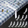 12pcs Stainless Steel Tablecloth Clips Multi-functional Picnic Table Clips  Picnic Supplies