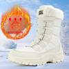 Women's Outdoor Waterproof Snow Boots Lightweight Non-Slip Walking Hiking Mid-Calf Ankle Booties for Women Lace-Up Winter Warm Faux Fur Lined Boots