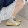 Fashion Lace Silver French with Skirt Light Mouth Flat Sole Single Shoes Women's 2025 New Spring Mary Jane Shoes