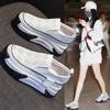 2025 New Inner Height Increase Hollow Breathable Loafers Women's Shoes Retro Lightweight Casual Sports Shoes Platform Sandals Women