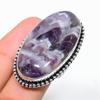 Natural Chevron Amethyst Gemstone 925 Sterling Silver Gift Ring Size 8 V8p05