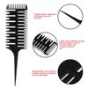 Hair Dyeing Comb 3-Way Sectioning Highlight Comb Professional Weave Weaving Comb Hair Dye Styling