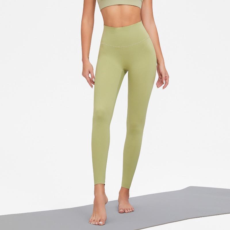 Autumn and Winter Nude Yoga Pants Women's High Waist Peach Hip Lift Sports Fitness Pants Quick-drying Tight Trousers