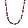Bohemian Light Luxury Purple Natural Stone Agate Round Beaded Handmade Necklace Empress Dowager Personality Jewelry