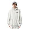 Anta Lifestyle Series Letter Zipper Hooded Fleece Jacket Unisex Jacket Beige 972338706-1