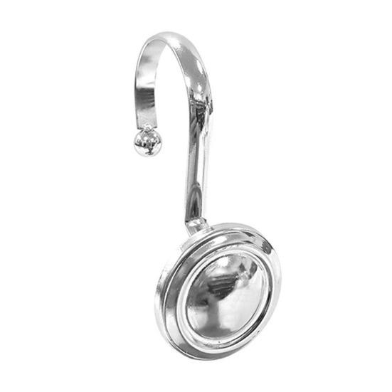 12Pcs Shower Curtain Hooks Rustproof Corrosion Resistant Simple Installation Decorative Metal Shower