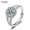 Lindon Women Silvering Zircon Rings Party Anniversary Fine Jewellery Ring
