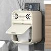 1pc Nordic Style Chessboard Bathroom Tissue Box Double Layer Storage Rack Waterproof Non-hole Wall Mounted Tissue Box