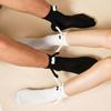 1 Pair Club Celebrity Couple Socks, Ins Fashion, Funny, Creative, Magnetic Attraction Hands, Black White, Cartoon Eyes, Couples Socks