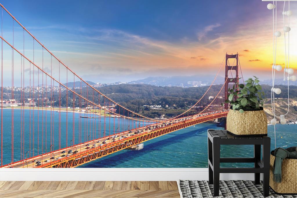 Photomural Golden Gate Bridge In San Francisco Structural Vinyl 360x240