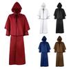 Halloween Medieval Hooded Cloak Vintage Wizard Robe Wizard Death Cloak Cosplay