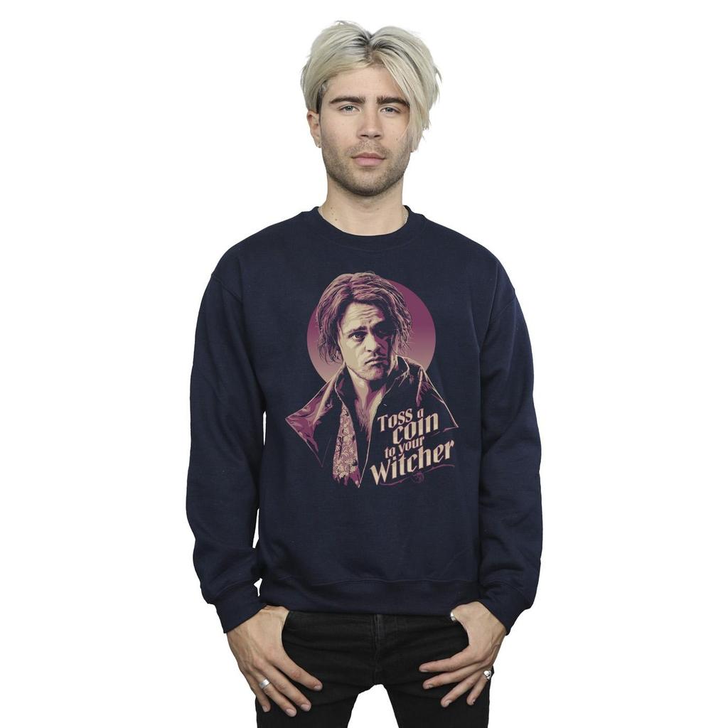 Netflix Mens The Witcher Bard Toss A Coin Sweatshirt