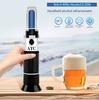 Handheld Alcohol Sugar Refractometer Tester Wine Concentration Meter Densitometer 0-25% Alcohol Beer 0-40% Brix Grapes