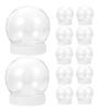 12pcs DIY Snow Globe Plastic Clear Plastic Globes Water Globe for Christmas Crafts Making Clear Plastic Water Globe