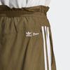 Adidas Originals Trefoil Brand Logo Print Sport Mid-Length Casual Skirt Women Skirt Layered-Olive-Green IC5360
