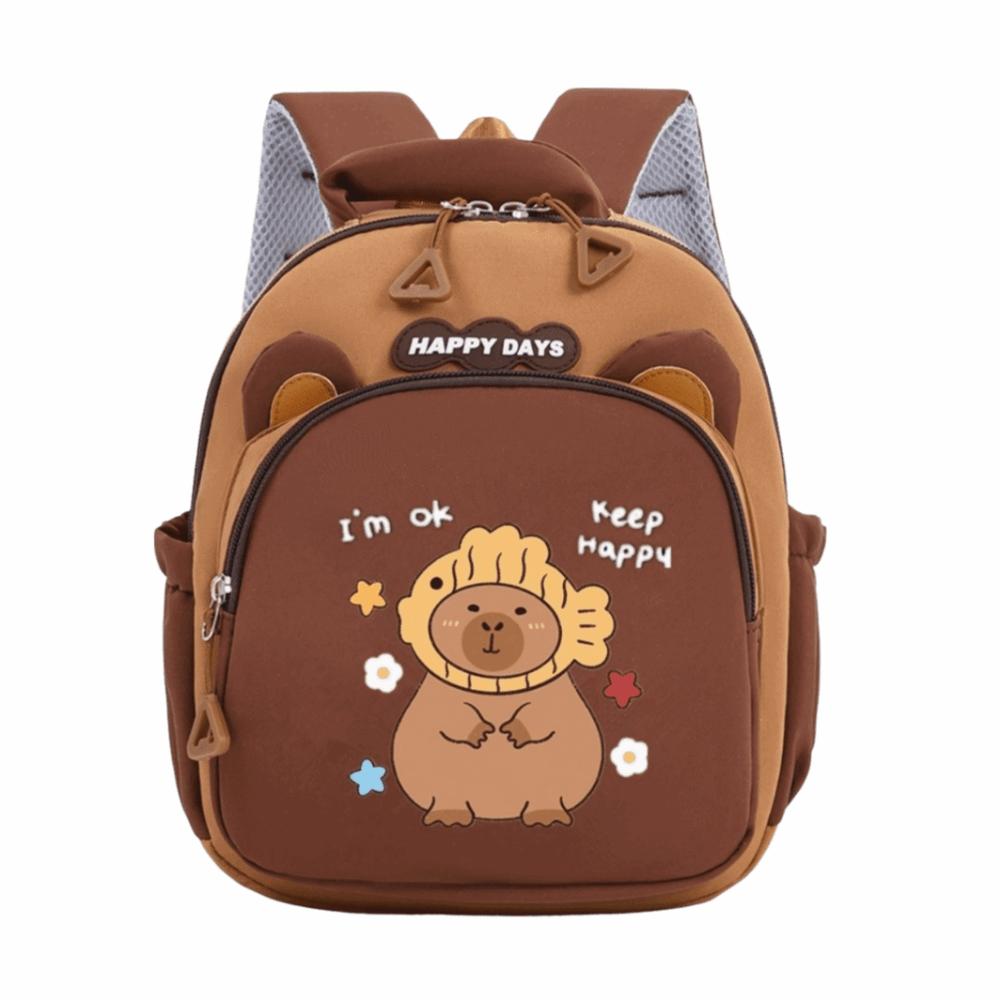 Kawaii Capybara Kindergarten Backpack Lightweight Children School Bag  Toddler