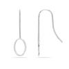S925 Sterling Silver Jewelry Oval Shaped Light-Weight Threader Wire Teardrop Dangler Earrings for Women