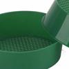 4 Pcs Gardening Sieve, Patented Stackable Sifting Pan Galvanized Woven Wire Garden Sieve Plastic Riddle Green Soil Stone