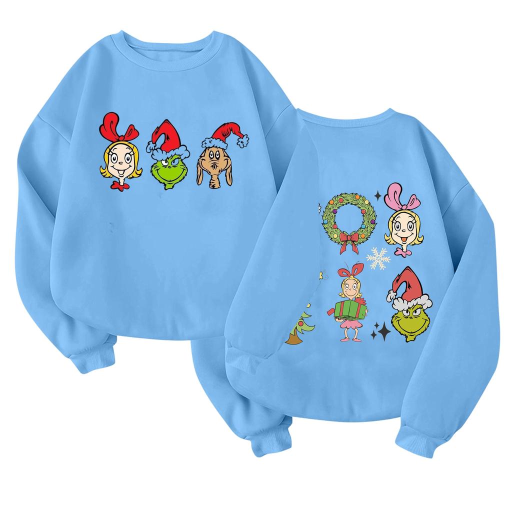 Children's Fashionable Lightweight Long-sleeved Round Neck Pullover With Pockets Printed Pullover