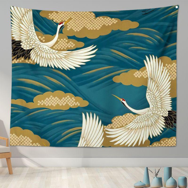 Home Decoration Japanese Ukiyo-e Tapestry Kanagawa Surf Hanging Cloth Wine Shop    Painting