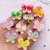 10PCS Colorful Resin 3D Butterfly Flat Back Rhinestone Wedding Scrapbook Clothing Gem Applique DIY Jewelry Accessories