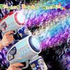 Space Astronauts Fully Automatic Bubble Gun Rocket Bubbles Machine Automatic Blower with Bubble Liquid Toy for Kids Bubble Gift
