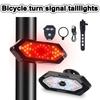 Wireless Remote Control Bicycle Turn Signal Rear Lamp USB Charging Bicycle Tail Lamp Turn Signal Light Night Riding Warning Lamp