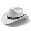 Horn Men'S And Women'S Knight Hat Felt One-Word Hat Top Hump Adjustable Western Cowboy Hat