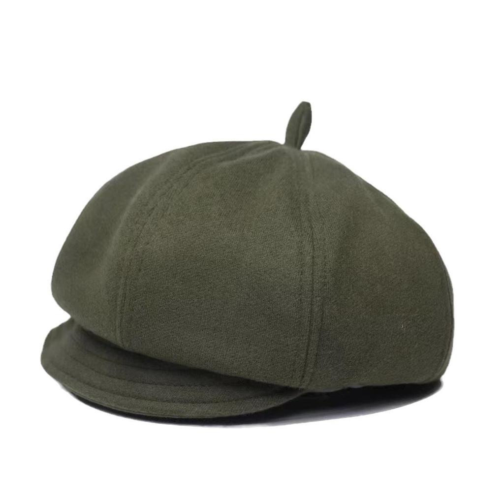 Women's Two-Way Beret: Stylish, Warm Autumn/Winter Octagonal Hat with Brim for a Slimmer Face.