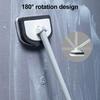 Bathroom Wall Cleaning Brush with 180 Degrees Rotating Head Long Handle Multi-purpose Grout Floor Tile Tub Shower Scrubber with Stiff Bristles