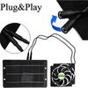 10W 12V Cooling RV Ventilation Fan Solar Panel Kit Solar Attic Fan Kit Electric Ventilation Fan for Chicken Coop Shed Pet House