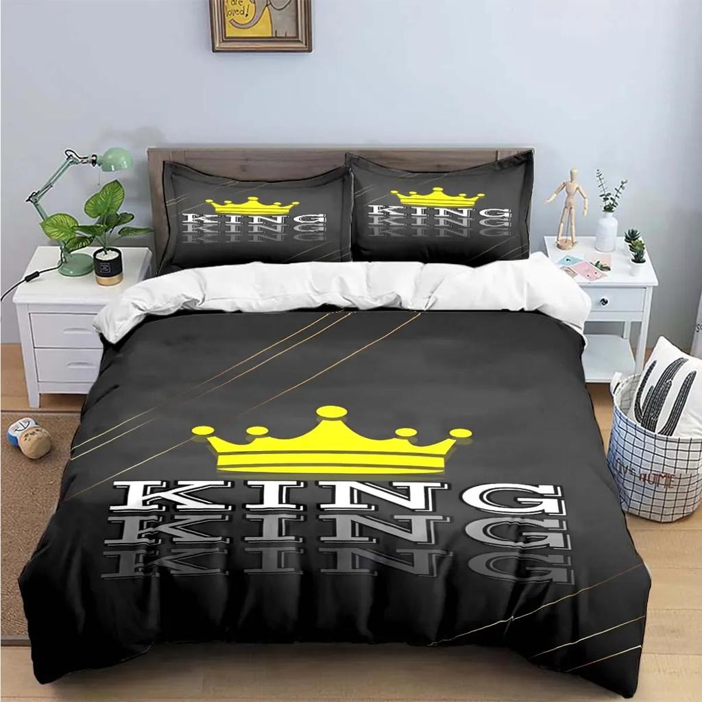 Hot Sale Fashion King Queen Bedding Set Single Twin Full King Size Cute Animals Bed Linen Adults Teens Bedroom Luxury Gift