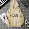 Thickened Fleece Hooded Sweatshirt Pullover Outer Wear Printed Autumn Winter Warm Sweatshirt Women's Oversize Clothes