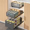 1/2Pcs Pull-out Cabinet Organizer Storage Basket Large Capacity Strong Load-Bearing Easy Installation No Drill Slide-Out Drawers Storage Racks