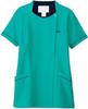 White Coat Scrub Medical Zip Scrub Easy To Move 4 7064SC M Green X Dark Navy Japan S To Japanese Size [Zip Scrub] Women's (Equivalent S)