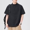 New Summer Color-blocking Loose Short-sleeved T-shirt for Men's Japanese Five-point Sleeve Round Neck Versatile