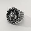 Винтажное кольцо большого размера в стиле панк для мужчин из нержавеющей стали с цирконом, кольцо на палец, персонализированное трендовое украшение